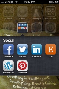 iPhone picture of social media apps